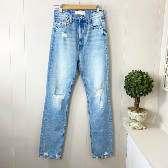 MOTHER Denim | NWOT High Waisted Rider Skimp Slim Jeans in The Confession | 27 - Picture 3 of 14